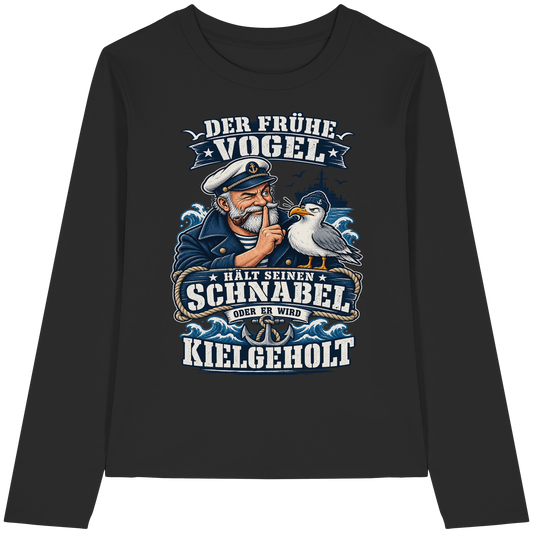 Der frühe Vogel... kielgeholt - Womens Organic Longsleeve T-Shirt