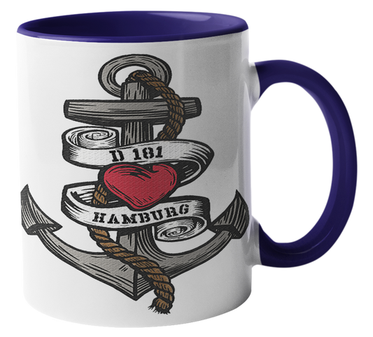 Kaffeebecher Anker-Herz Zerstörer D181 HAMBURG