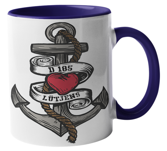 Kaffeebecher Anker-Herz D185 LÜTJENS