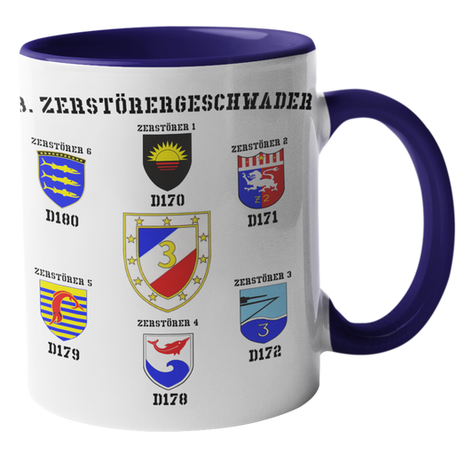 Kaffeebecher 3. Zerstörergeschwader mit Wappen der Fletcher