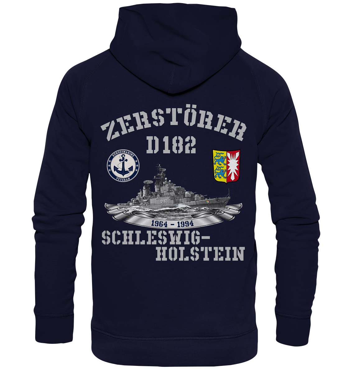 2. ZG Zerstörer D182 SCHLESWIG-HOLSTEIN; beidseitiger Druck - Basic Unisex Hoodie