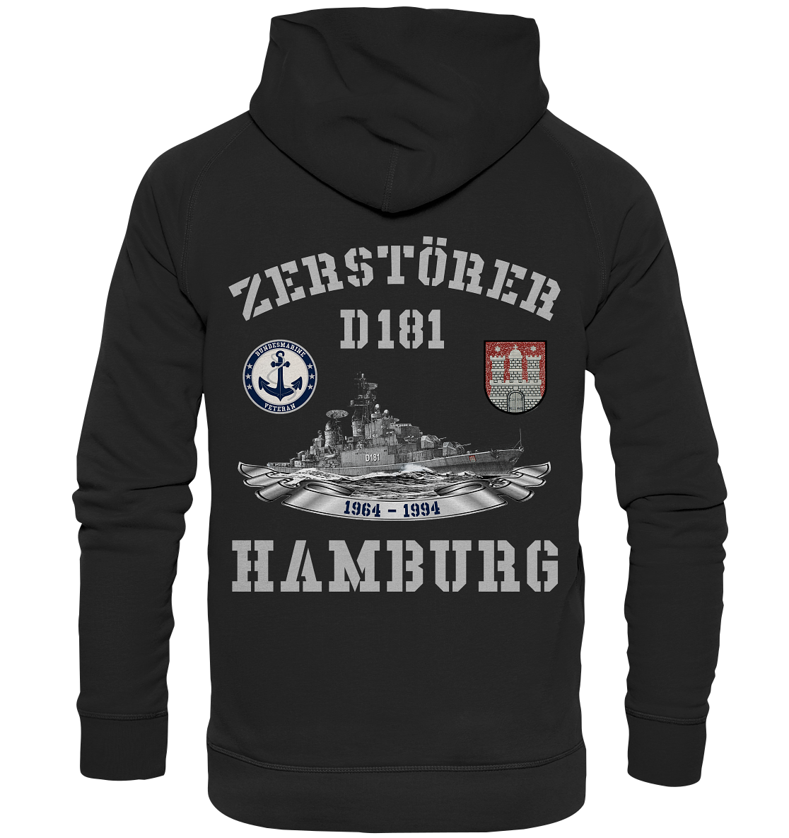 2. ZG Zerstörer D181 HAMBURG; beidseitiger Druck - Basic Unisex Hoodie