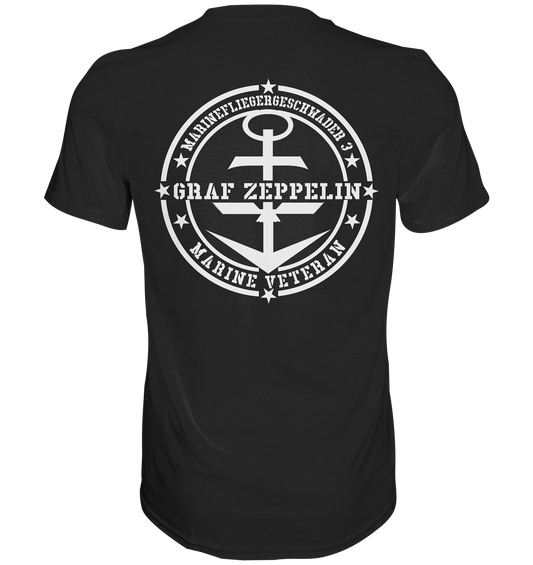 Marinefliegergeschwader 3 Marine Veteran Rückendruck - Premium Shirt