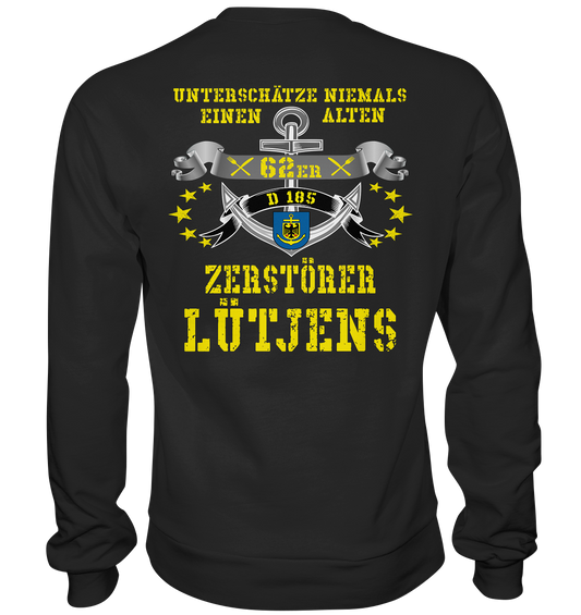 Zerstörer D185 LÜTJENS 62er Rückendruck - Premium Sweatshirt