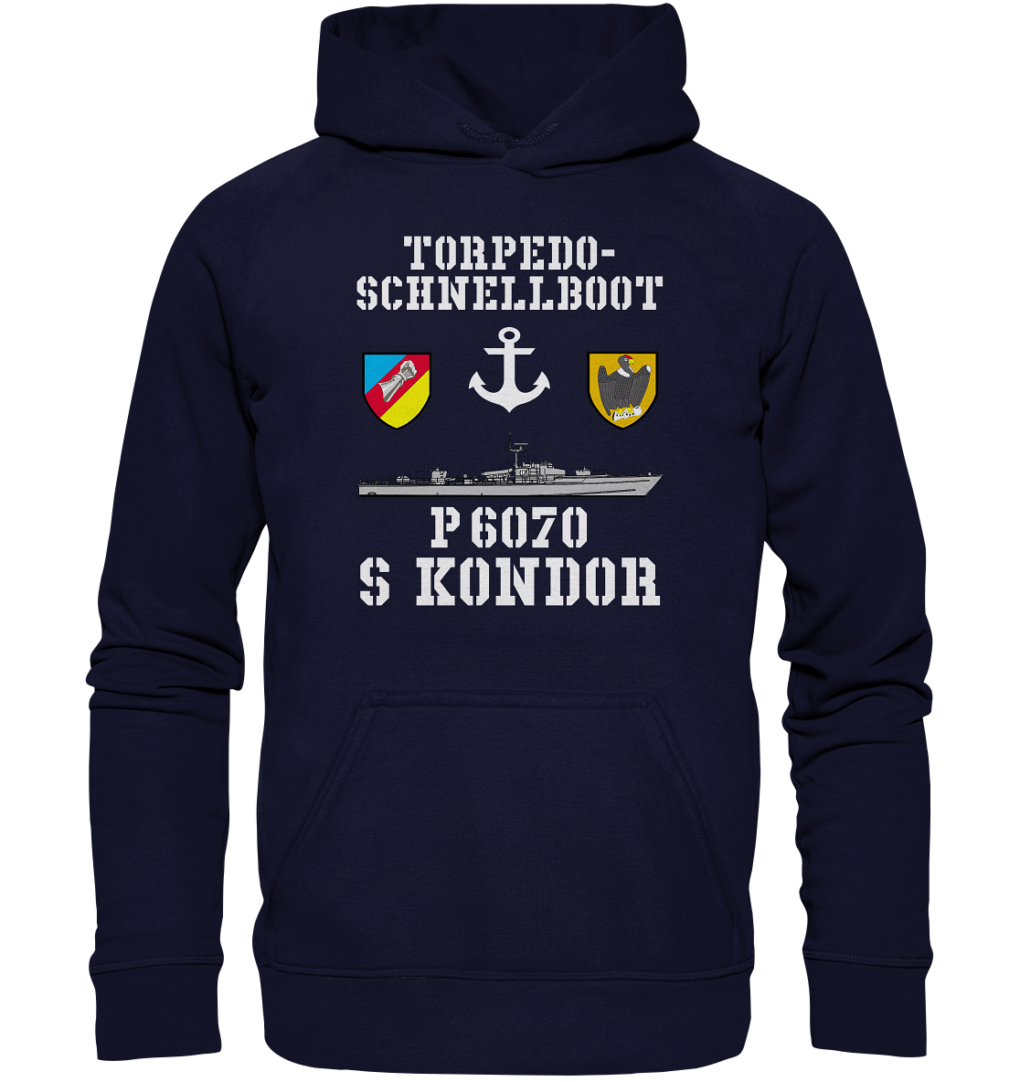 Torpedo-Schnellboot P6070 KONDOR Anker - Basic Unisex Hoodie