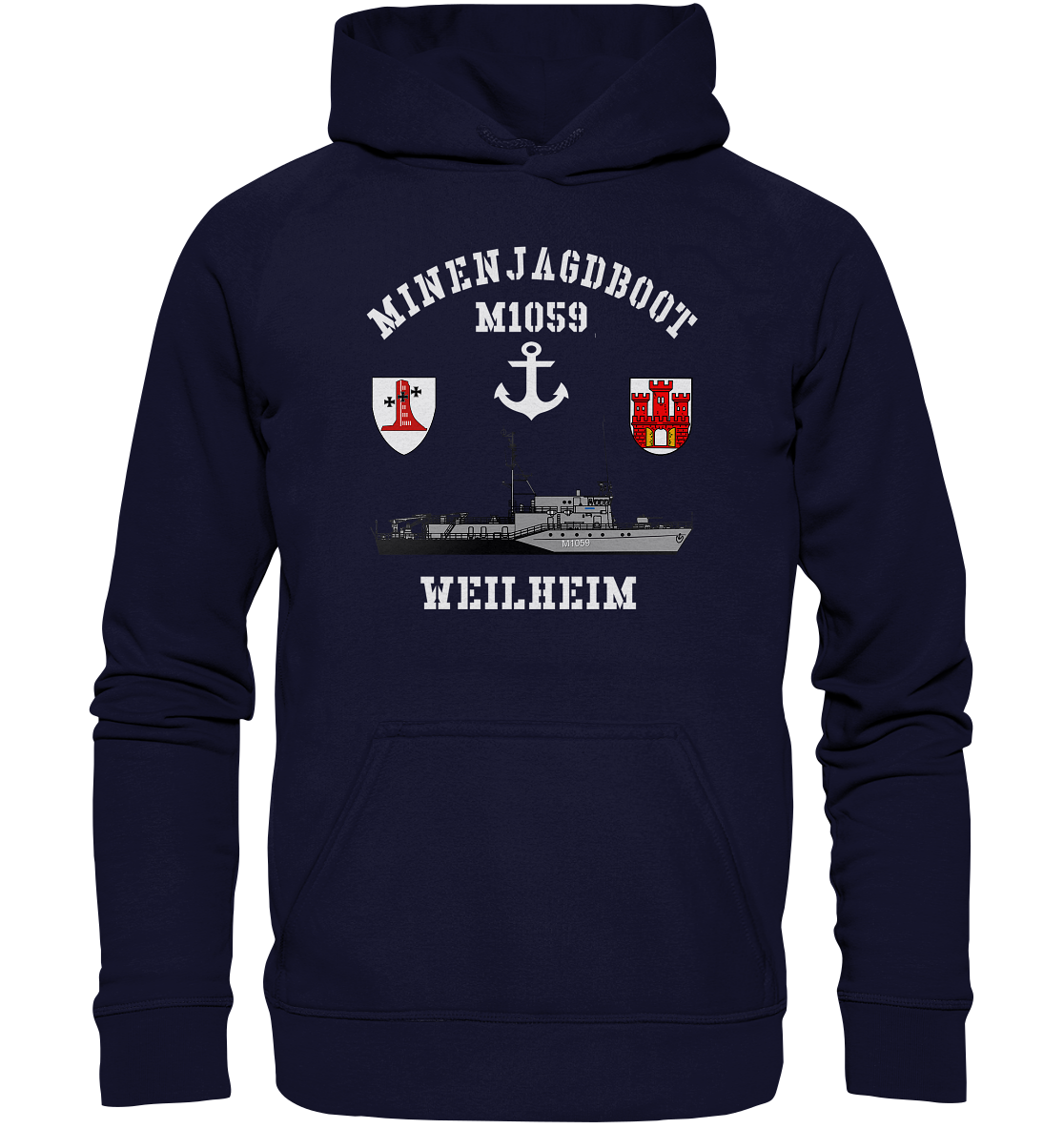 Mij.-Boot M1059 WEILHEIM Anker 1.MSG - Basic Unisex Hoodie