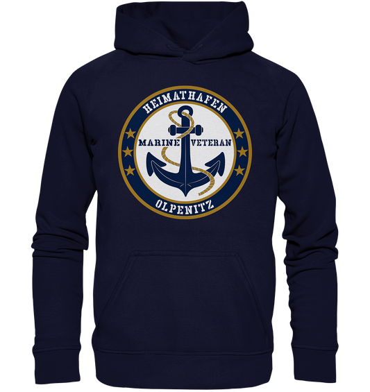 Marine Veteran Heimathafen OLPENITZ - Basic Unisex Hoodie