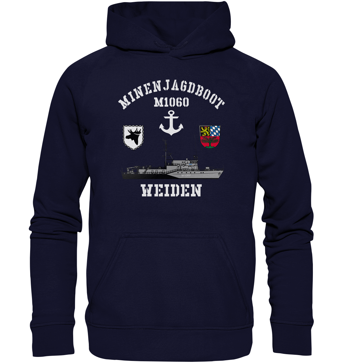 Mij.-Boot M1060 WEIDEN Anker 3.MSG - Basic Unisex Hoodie