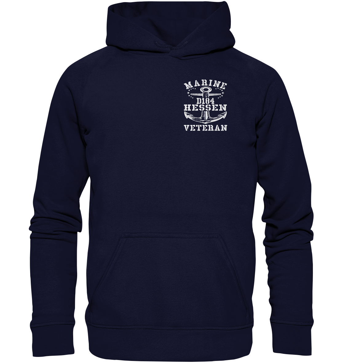 D184 Zerstörer HESSEN Marine Veteran Brustlogo - Basic Unisex Hoodie