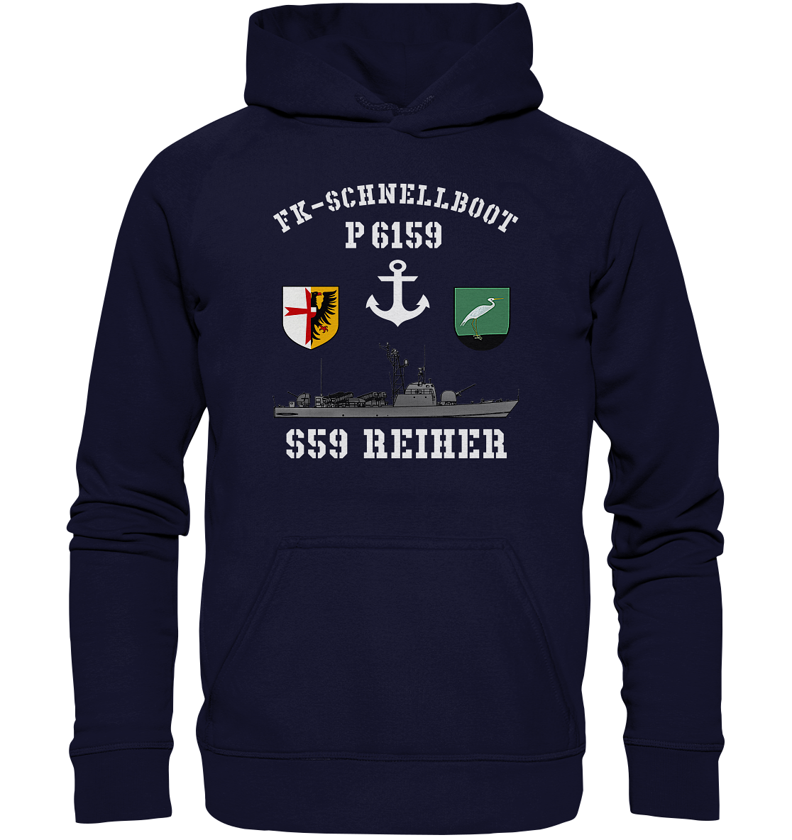 FK-Schnellboot P6159 REIHER Anker - Basic Unisex Hoodie