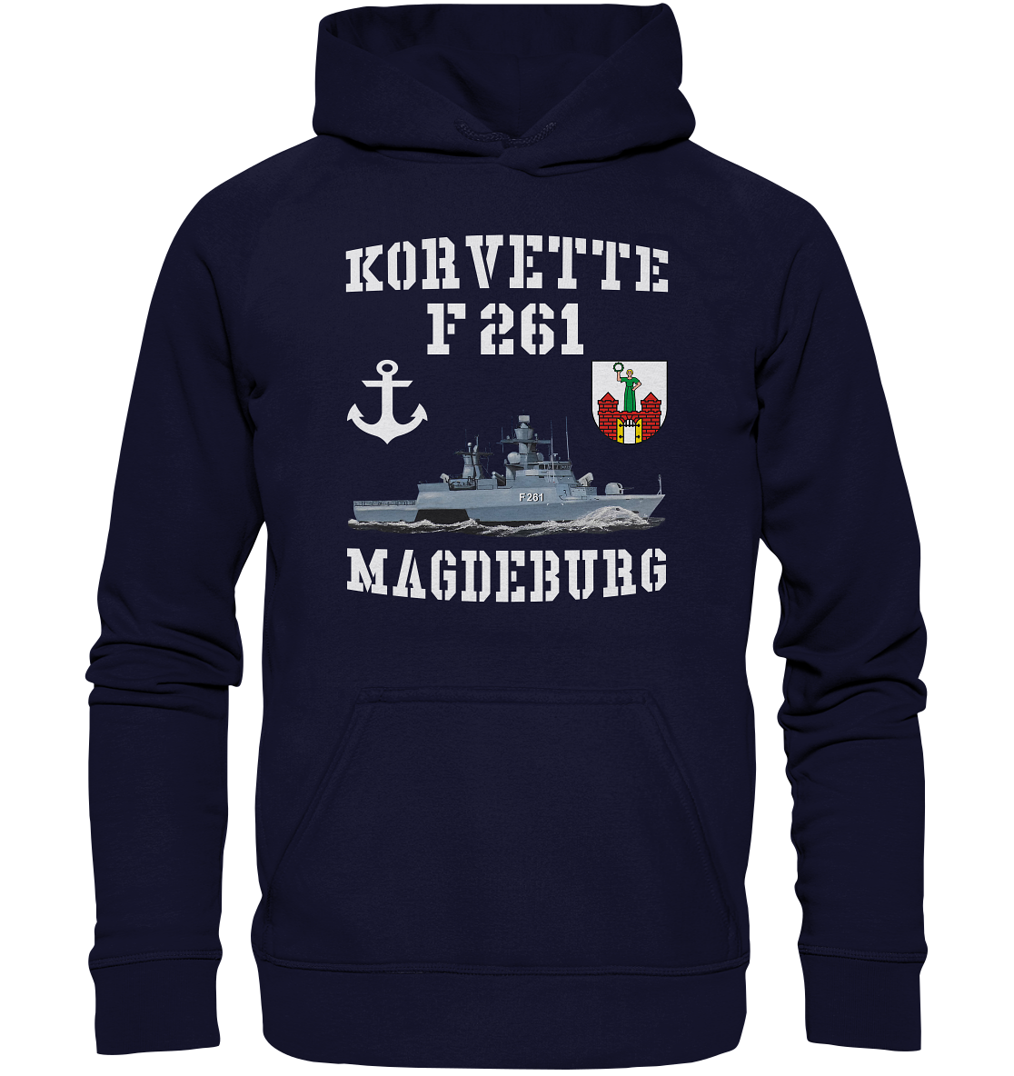 Korvette F261 MAGDEBURG Anker - Basic Unisex Hoodie