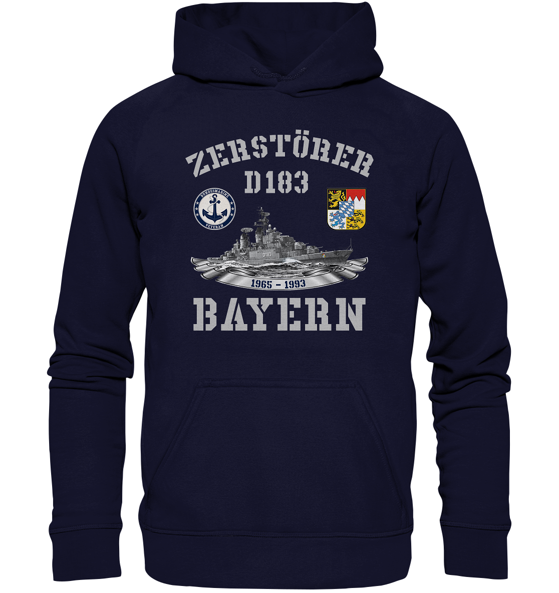 Zerstörer D183 BAYERN Bundesmarine Veteran - Basic Unisex Hoodie