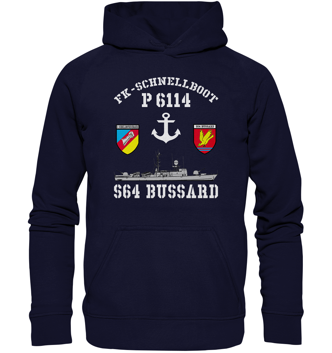 FK-Schnellboot P6114 BUSSARD 2.SG Anker - Basic Unisex Hoodie