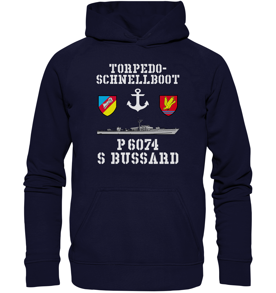 Torpedo-Schnellboot P6074 BUSSARD Anker - Basic Unisex Hoodie