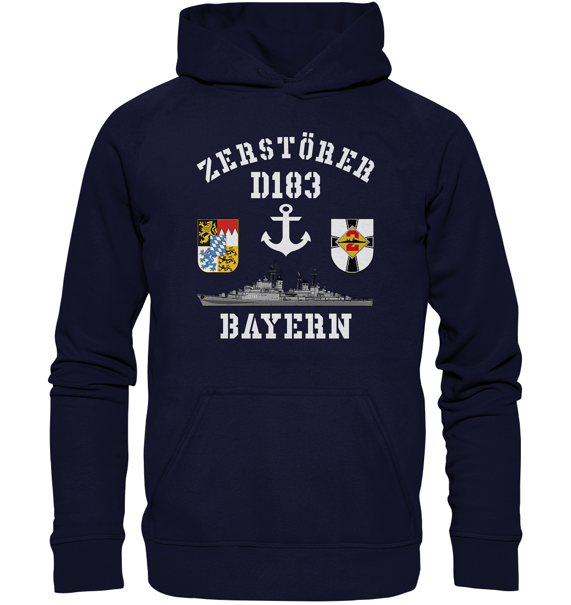 Zerstörer D183 BAYERN Anker - Basic Unisex Hoodie