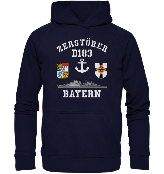 Zerstörer D183 BAYERN Anker - Basic Unisex Hoodie