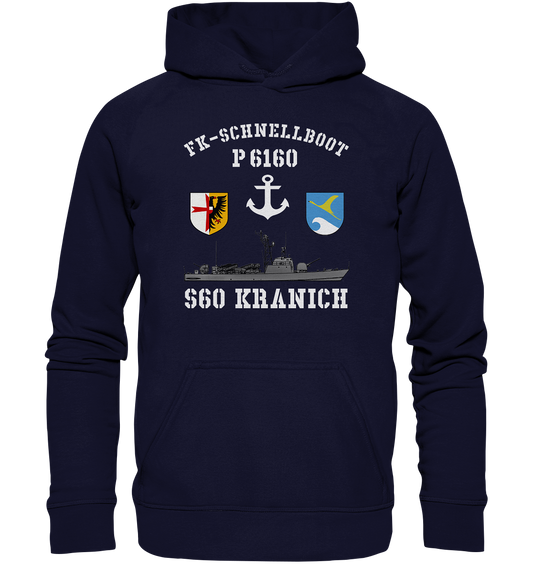 FK-Schnellboot P6160 KRANICH Anker - Basic Unisex Hoodie