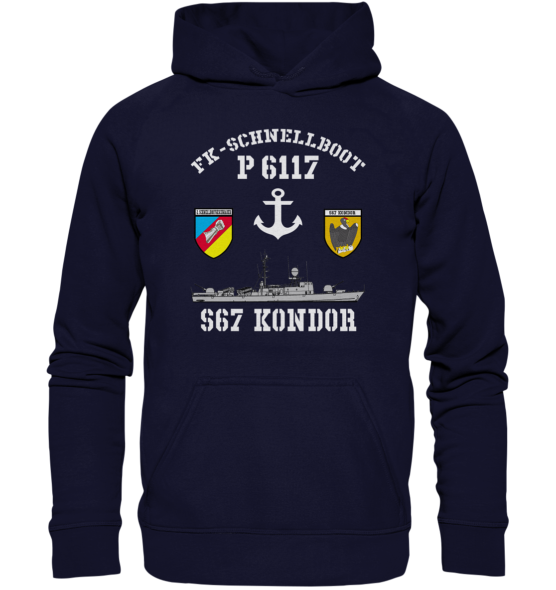 FK-Schnellboot P6117 KONDOR 2.SG Anker - Basic Unisex Hoodie