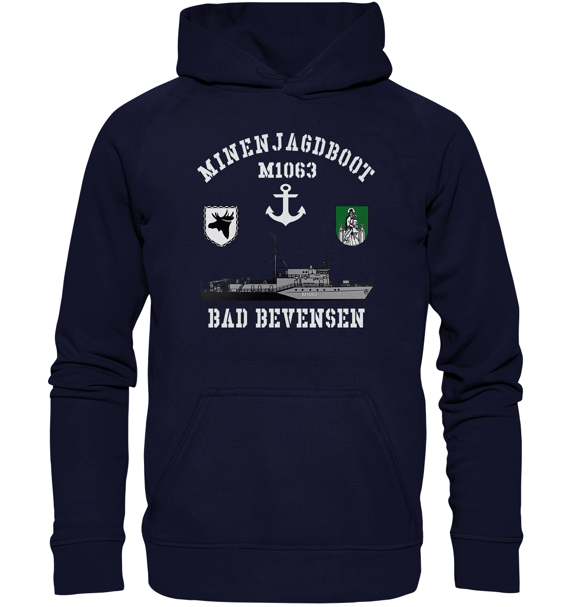 Mij.-Boot M1063 BAD BEVENSEN Anker 3.MSG - Basic Unisex Hoodie