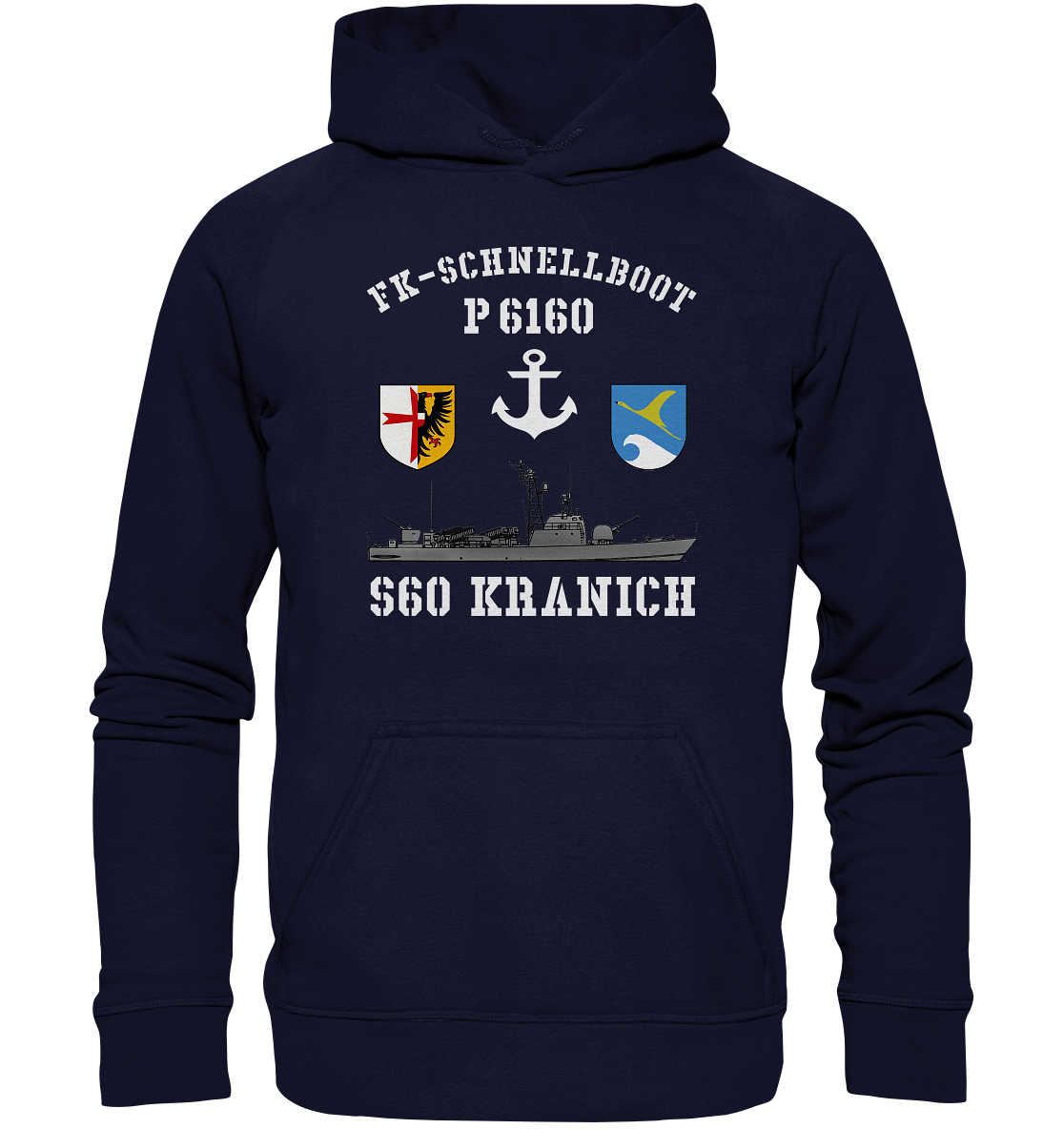 FK-Schnellboot P6160 S60 KRANICH Bofors - Basic Unisex Hoodie