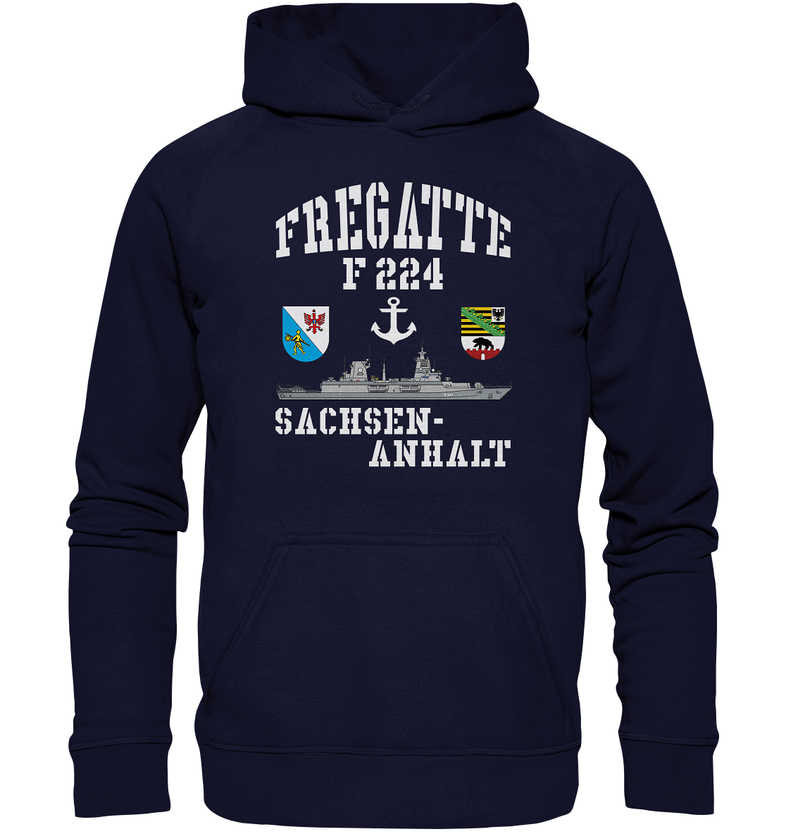 Fregatte F224 SACHSEN-ANHALT Anker - Basic Unisex Hoodie