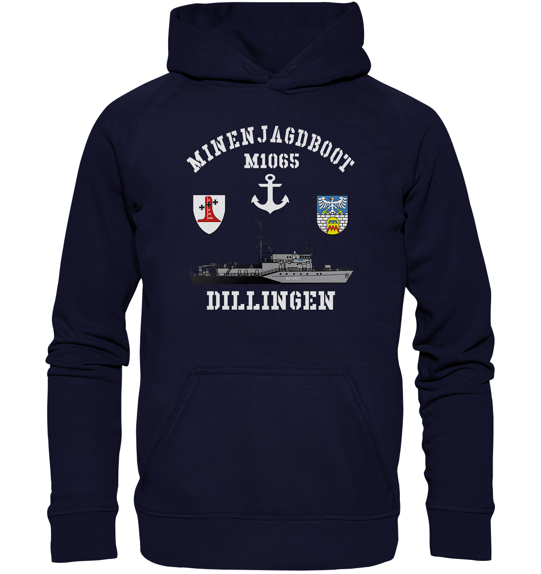 Mij.-Boot M1065 DILLINGEN Anker 1.MSG  - Basic Unisex Hoodie