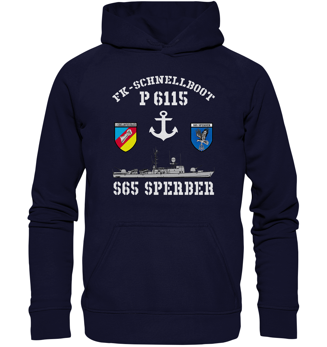 FK-Schnellboot P6115 SPERBER 2.SG Anker - Basic Unisex Hoodie