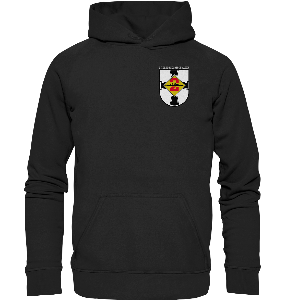 2. ZG Zerstörer D184 HESSEN; beidseitiger Druck - Basic Unisex Hoodie