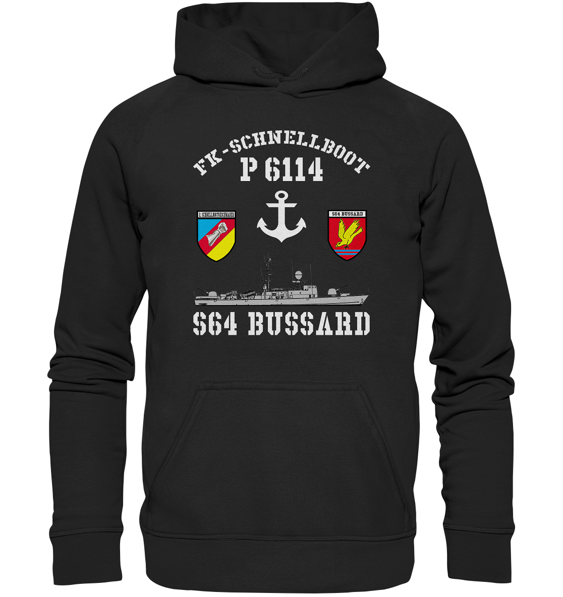 FK-Schnellboot P6114 BUSSARD 2.SG Anker - Basic Unisex Hoodie