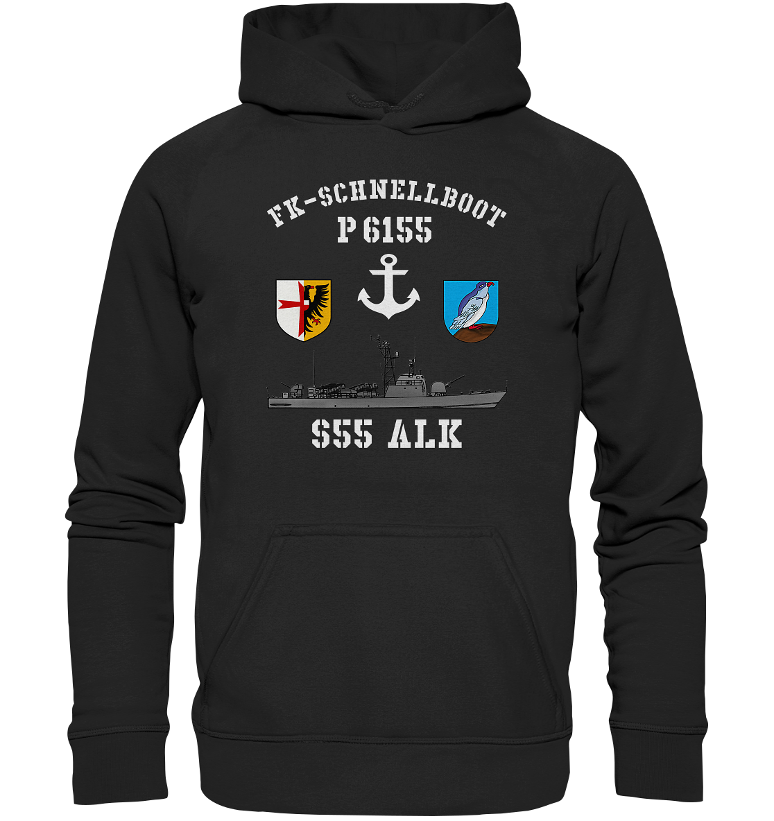 FK-Schnellboot P6155 ALK Anker - Basic Unisex Hoodie