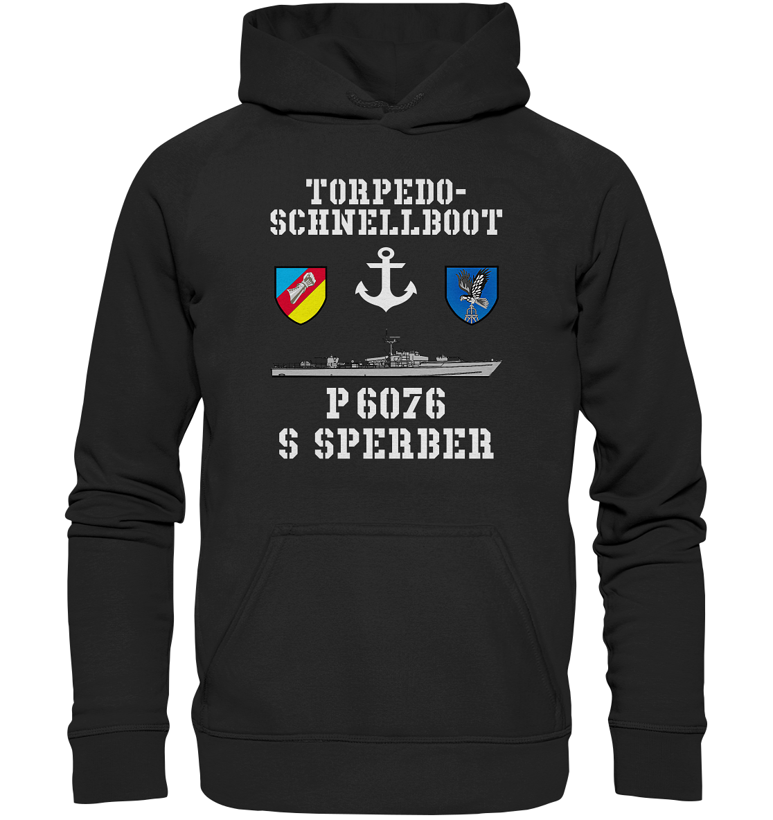 Torpedo-Schnellboot P6076 SPERBER Anker - Basic Unisex Hoodie