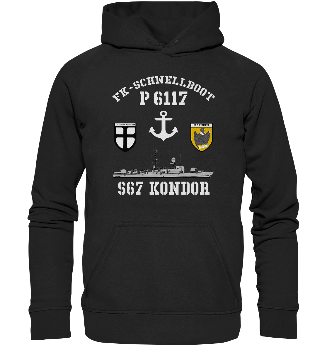 FK-Schnellboot P6117 KONDOR 7.SG Anker - Basic Unisex Hoodie