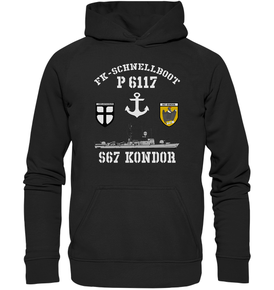 FK-Schnellboot P6117 KONDOR 7.SG Anker - Basic Unisex Hoodie