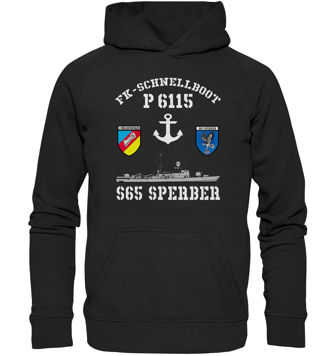 FK-Schnellboot P6115 SPERBER 2.SG Anker - Basic Unisex Hoodie