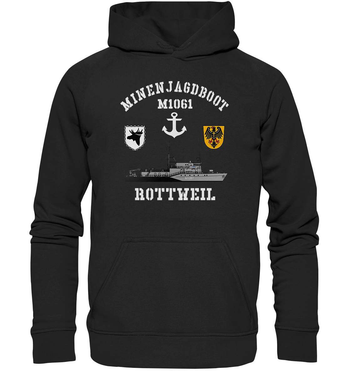 Mij.-Boot M1061 ROTTWEIL Anker 3. MSG - Basic Unisex Hoodie