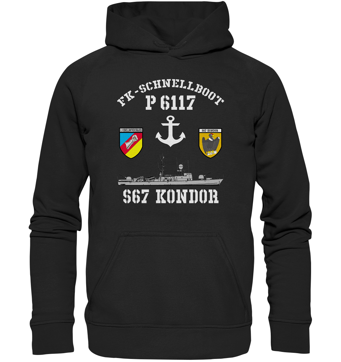 FK-Schnellboot P6117 KONDOR 2.SG Anker - Basic Unisex Hoodie