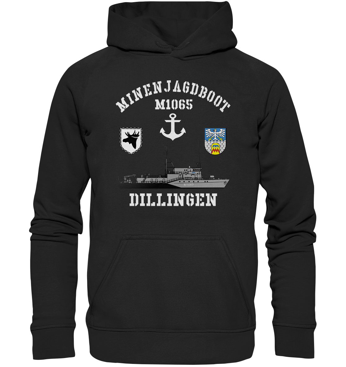 Mij.-Boot M1065 DILLINGEN Anker 3.MSG - Basic Unisex Hoodie