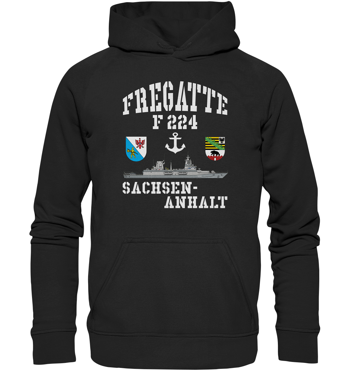 Fregatte F224 SACHSEN-ANHALT Anker - Basic Unisex Hoodie