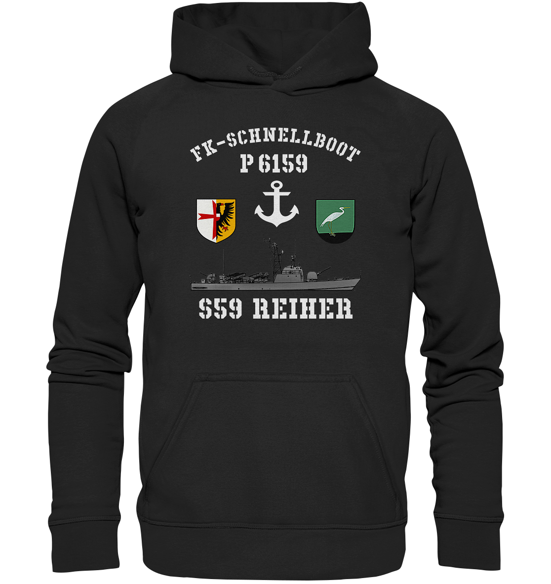 FK-Schnellboot P6159 REIHER Anker - Basic Unisex Hoodie