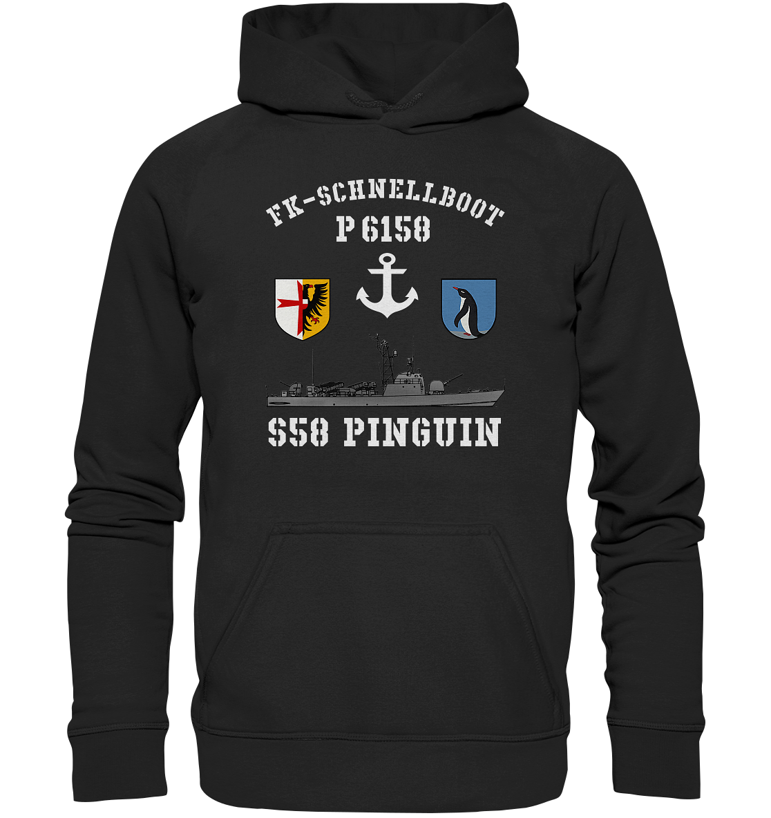 FK-Schnellboot P6158 PINGUIN Anker - Basic Unisex Hoodie