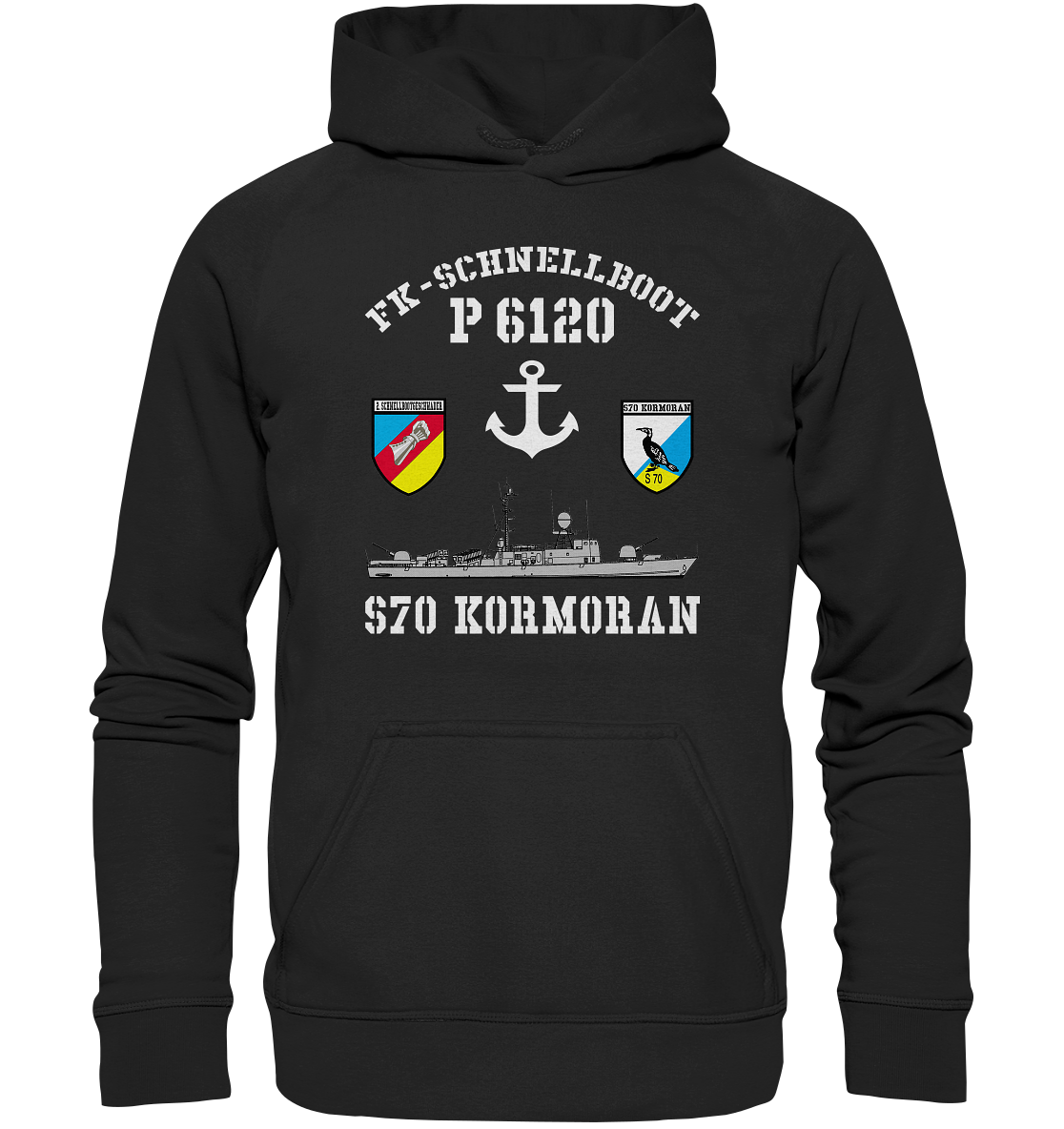 FK-Schnellboot P6120 KORMORAN 2.SG Anker - Basic Unisex Hoodie