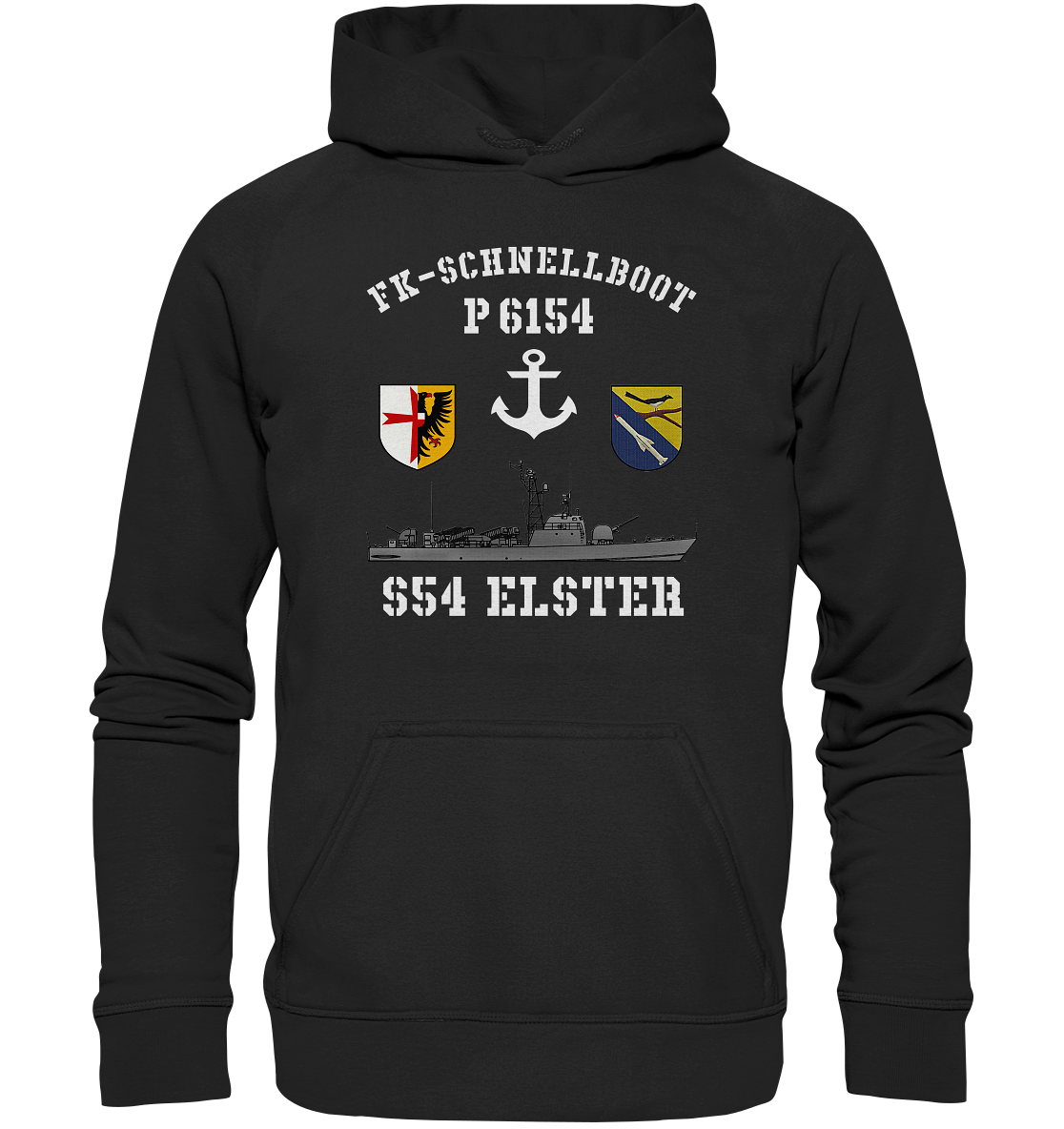 FK-Schnellboot P6154 ELSTER Anker - Basic Unisex Hoodie