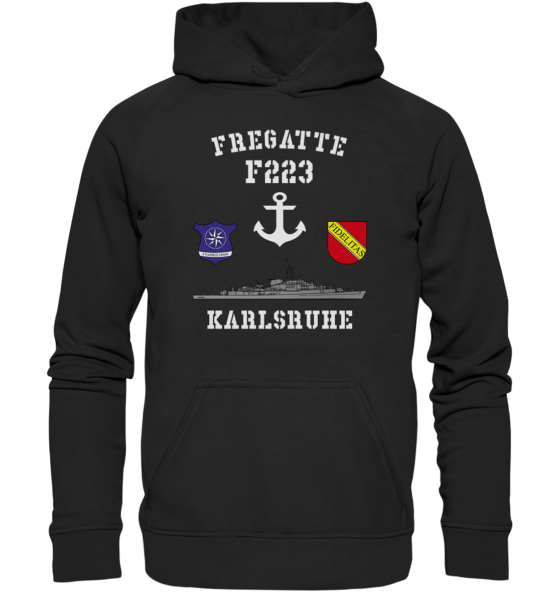 Fregatte F223 KARLSRUHE Anker  - Basic Unisex Hoodie