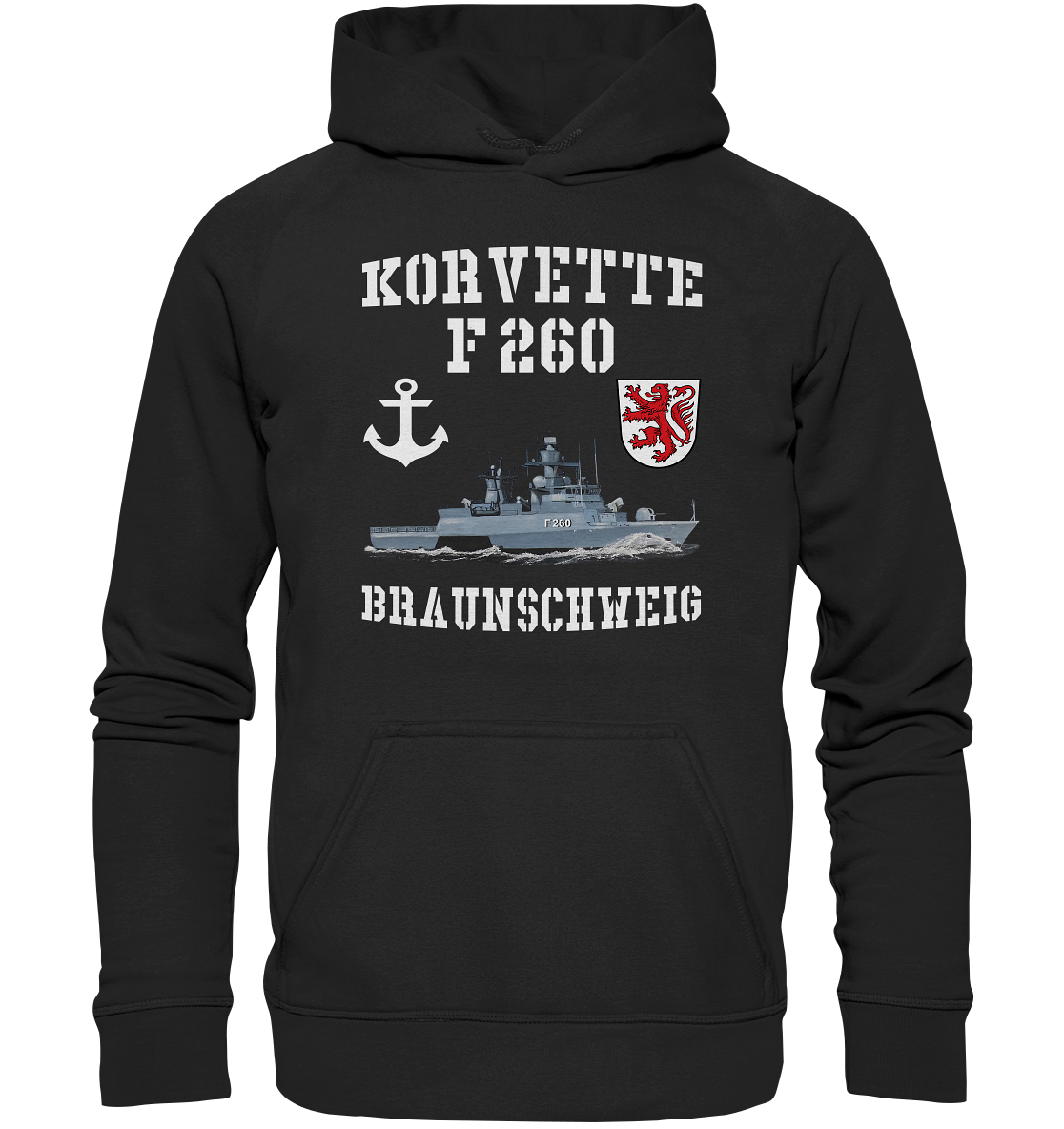 Korvette F260 BRAUNSCHWEIG Anker - Basic Unisex Hoodie