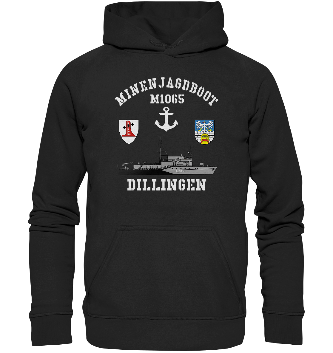 Mij.-Boot M1065 DILLINGEN Anker 1.MSG  - Basic Unisex Hoodie