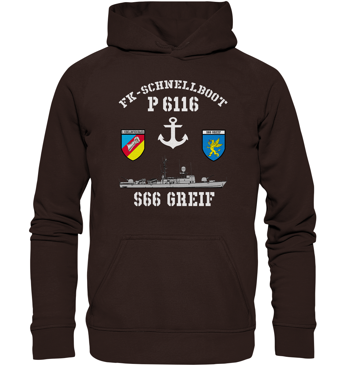 FK-Schnellboot P6116 GREIF 2.SG Anker  - Basic Unisex Hoodie