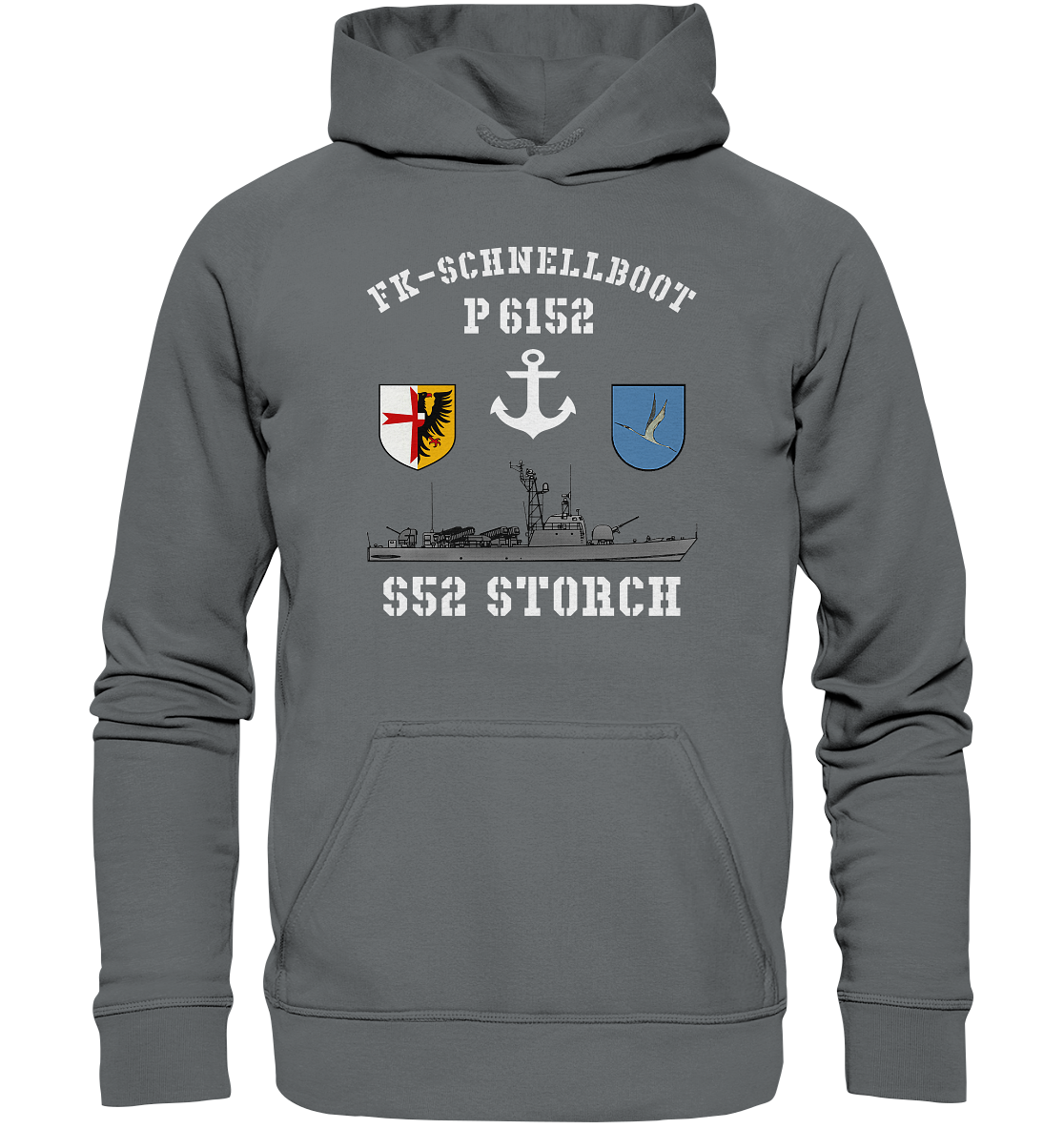 FK-Schnellboot P6152 STORCH Anker - Basic Unisex Hoodie