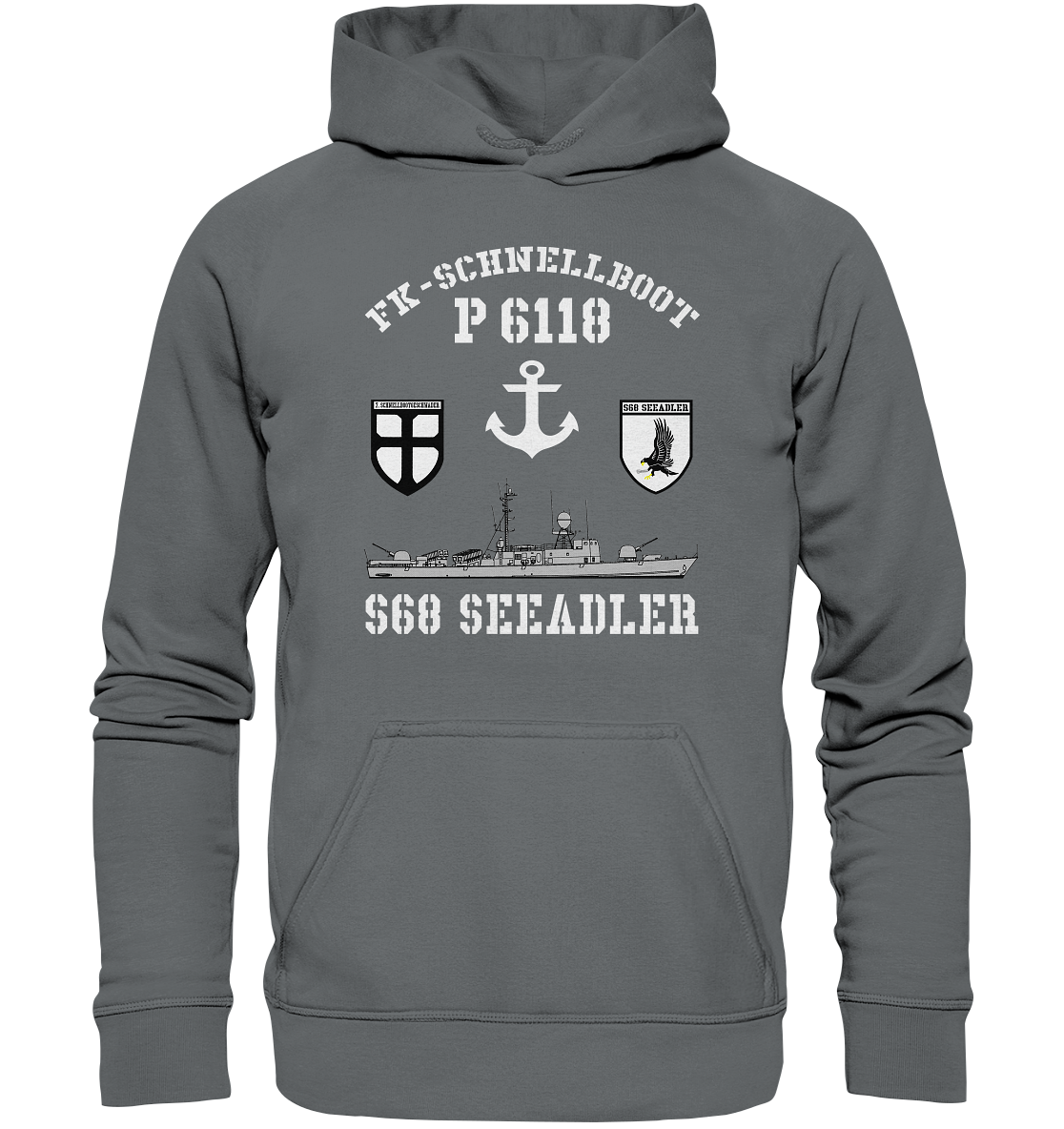 FK-Schnellboot P6118 SEEADLER 7.SG Anker  - Basic Unisex Hoodie