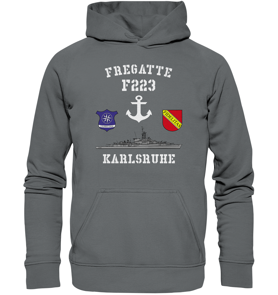 Fregatte F223 KARLSRUHE Anker  - Basic Unisex Hoodie