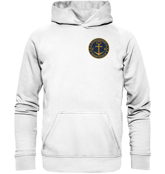 MARINESICHERUNG 76er Marine Veteran Brustlogo - Basic Unisex Hoodie